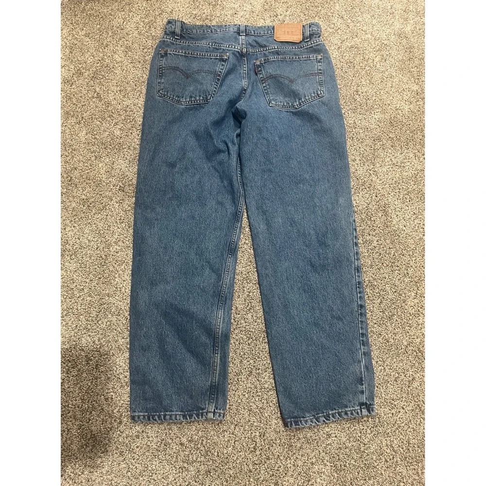 Vintage 1998 Levis 550 Relaxed Fit Mens Blue Denim Jeans 38x32 Medium Wash